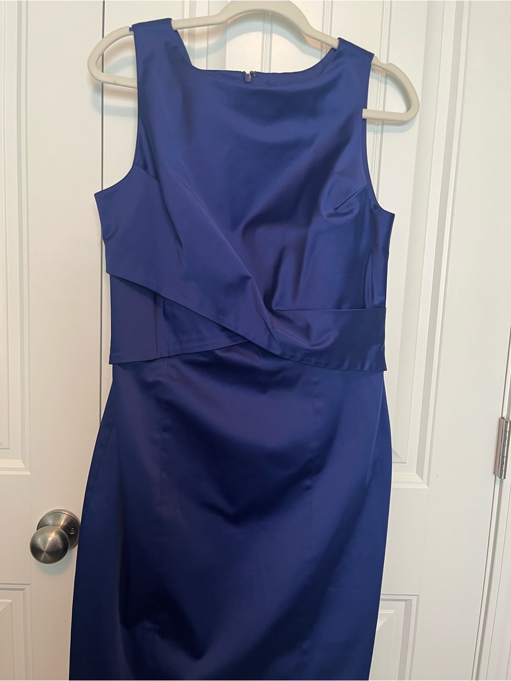 Talbots Sleeveless Satin Dress in Royal Blue
